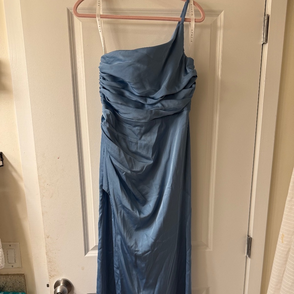 Azazie Eren Stretch Satin Dress
